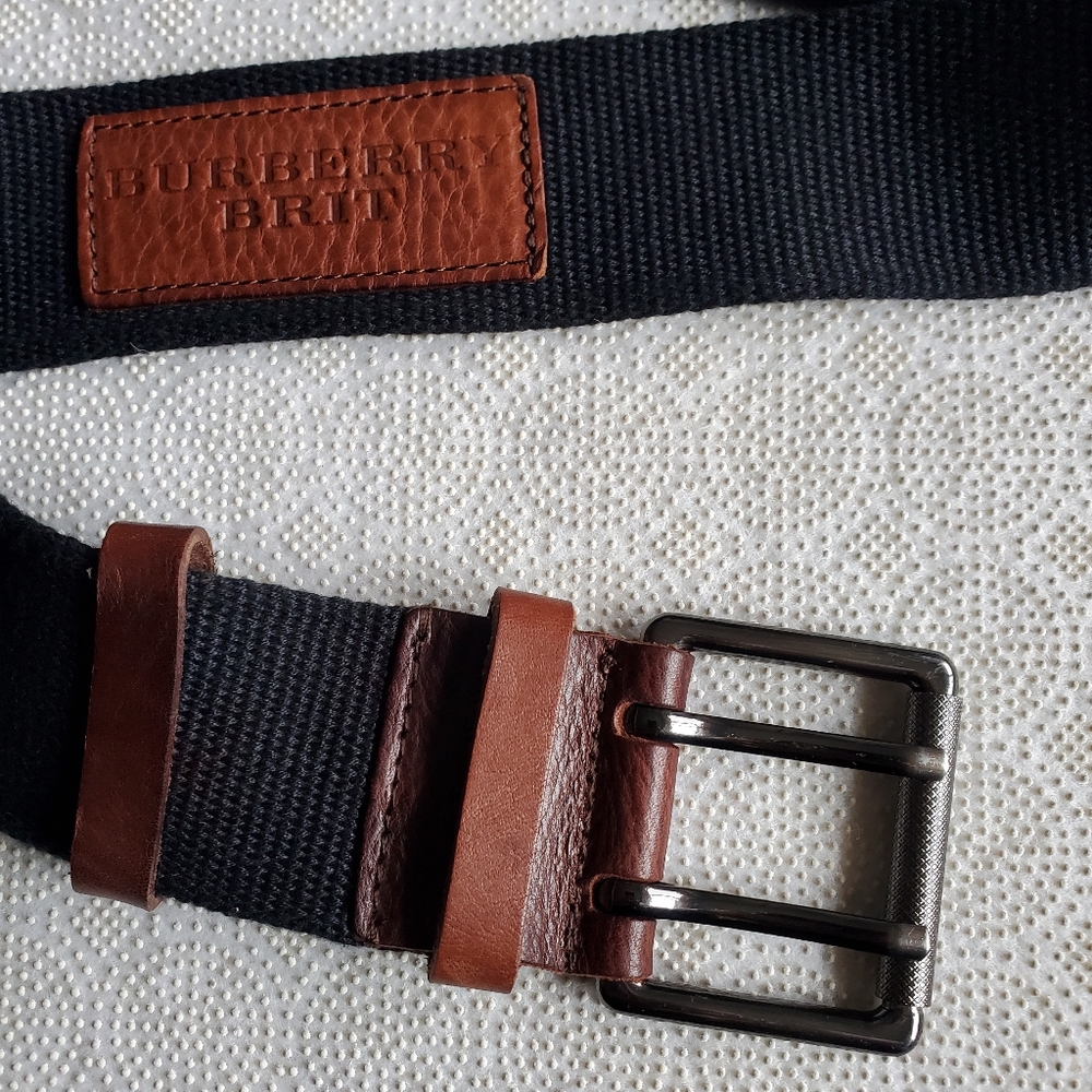 Burberry Brit Black and Brown Canvas Belt - Picture 5 of 5